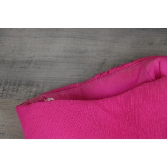 Davids Bridal Womens Size 8 Strapless Formal Mini Prom Dress Fuchsia Pink - Picture 7 of 8